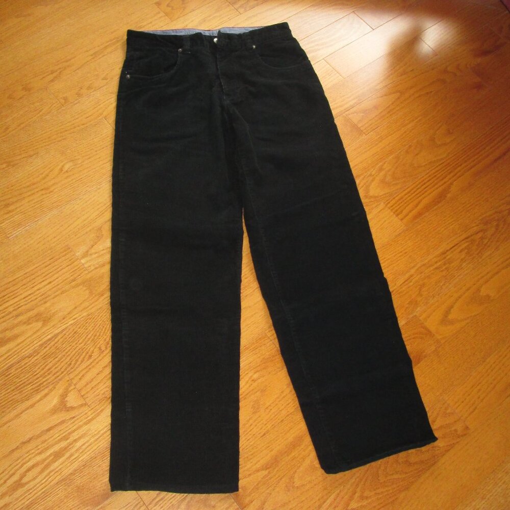 Men's Hudson North Black 100% Cotton Corduroy Pants Size 30/32